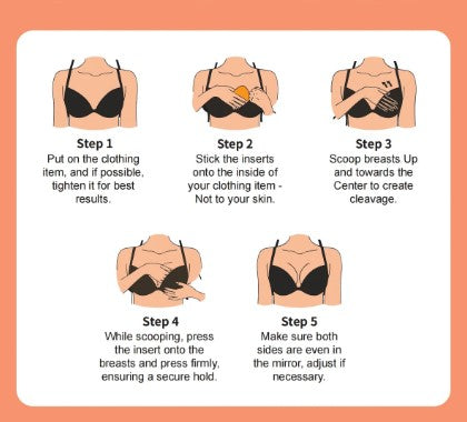 CurveClubCo Sticky Bra Inserts - Instant Push Up, Washable & Reusable, Looks Enhance